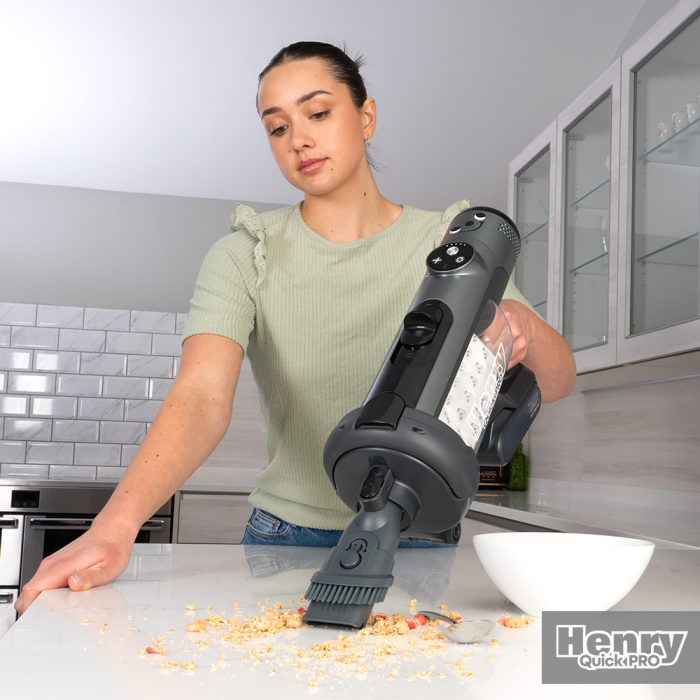 Numatic Henry Quick Pro Cordless Vac Cleaner Grey
