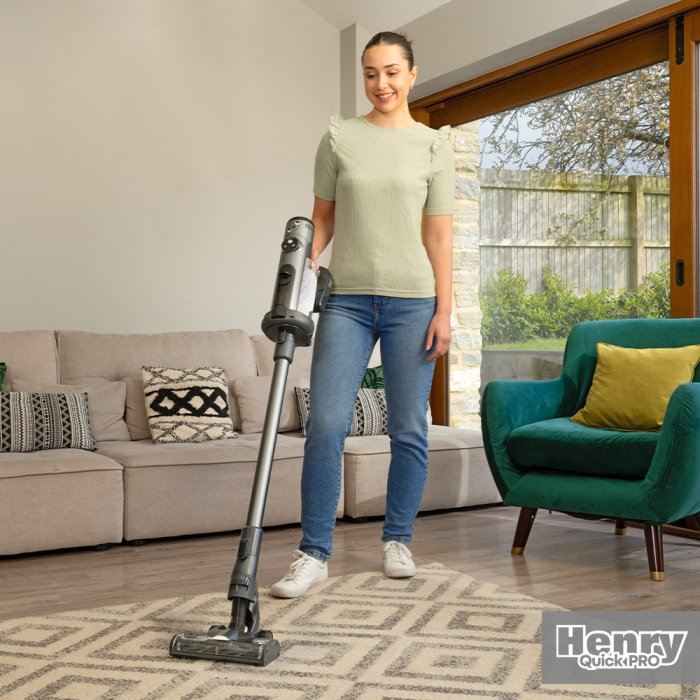 Numatic Henry Quick Pro Cordless Vac Cleaner Grey