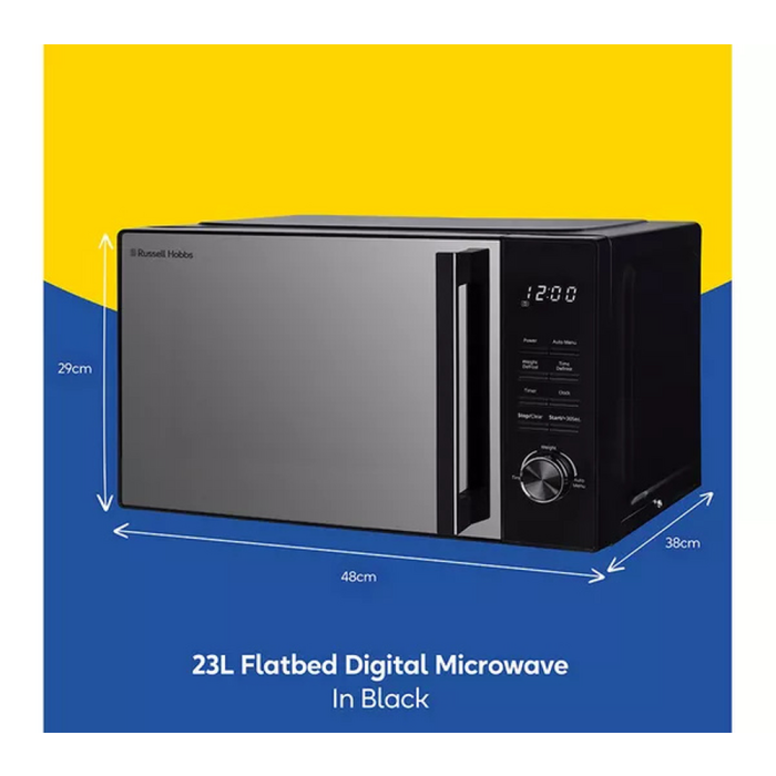 Russell Hobbs RHFM2365B 23L Flatbed Microwave Black