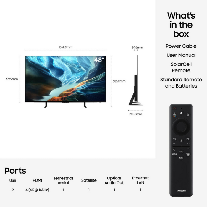 Samsung QE48S90HAEXXU 48inch OLED AI Smart TV Glare Free