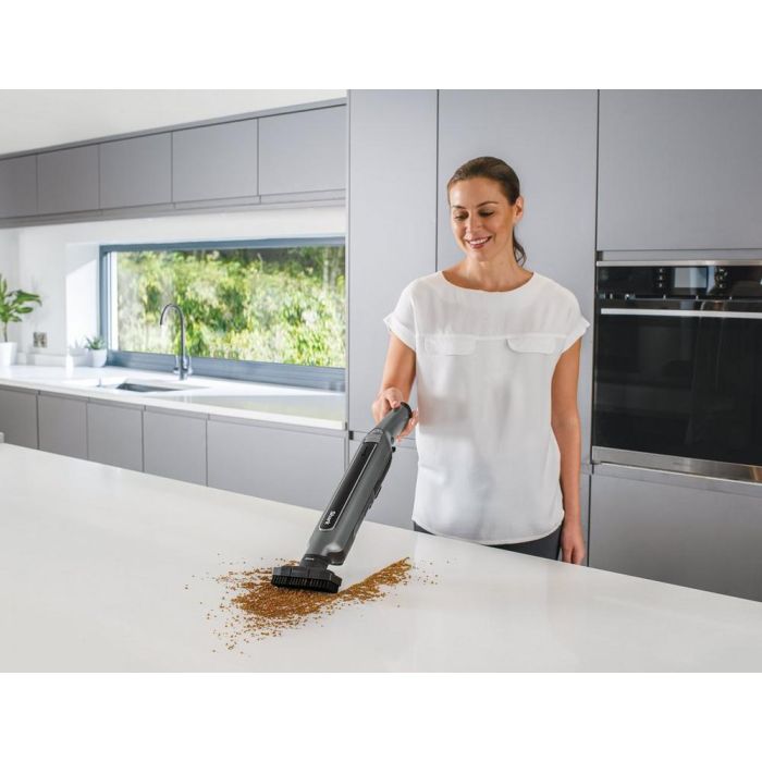 Shark WV361UK Cordless Vacuum Cleaner with Anti Hair Wrap Technology - Run Time 16 Mintues - Steel G