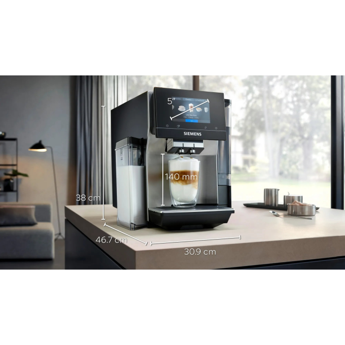 Siemens TQ707GB3 Bean to Cup Fully Automatic Freestanding Coffee Machine - Stainless Steel