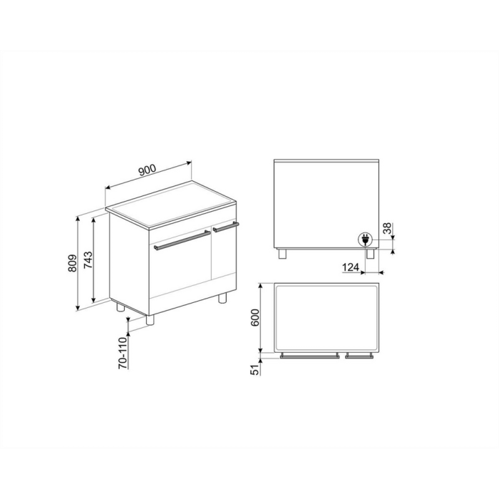 Smeg C92IMX2 81.3cm Electric Rangecooker Double Oven