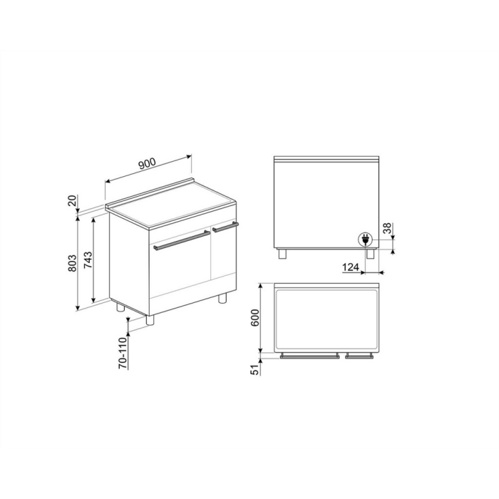 Smeg C92IPMB2 85.3cm Electric Rangecooker with Double Oven