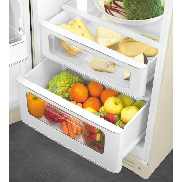 Smeg FAB30LCR6UK 60cm 75/25 Fridge Freezer Cream