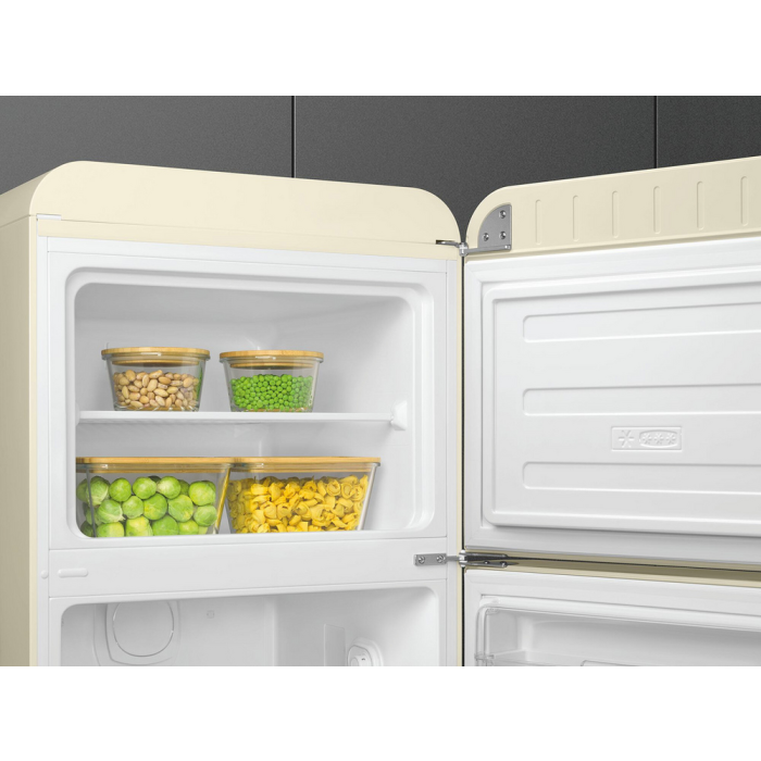Smeg FAB30RCR6UK 60cm Cream Fridge Freezer 75/25