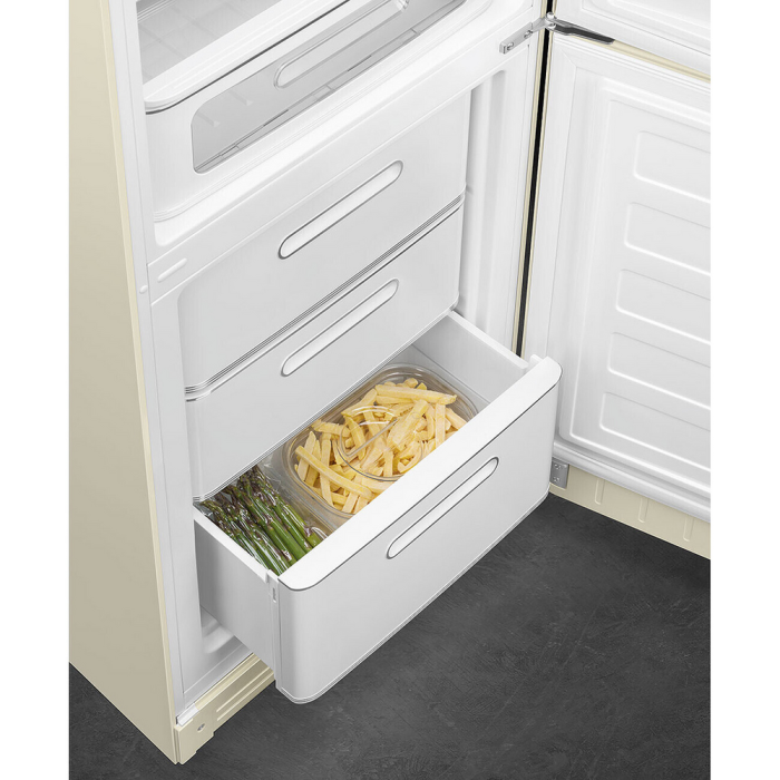 Smeg FAB32RCR6UK 60.1cm 70/30 Fridge Freezer Cream