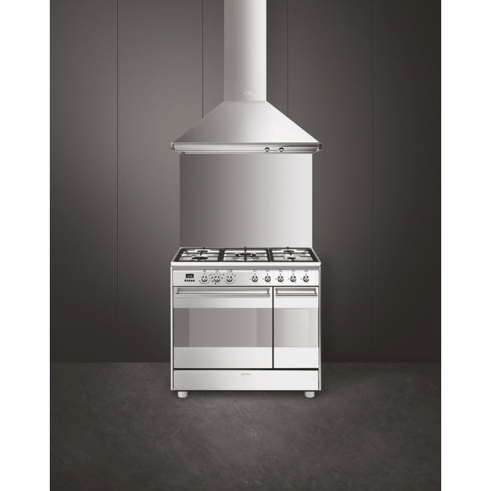 Smeg SCB92MX8 79.7cm Dual Fuel Rangecooker Stainless