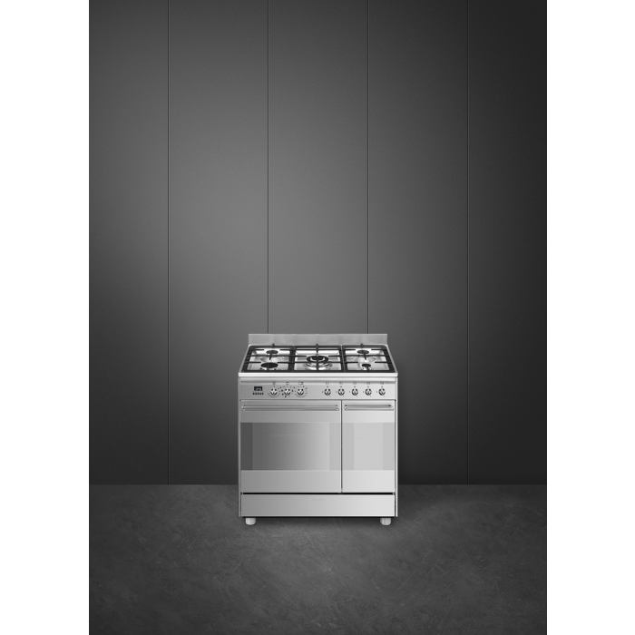 Smeg SCB92MX8 79.7cm Dual Fuel Rangecooker Stainless