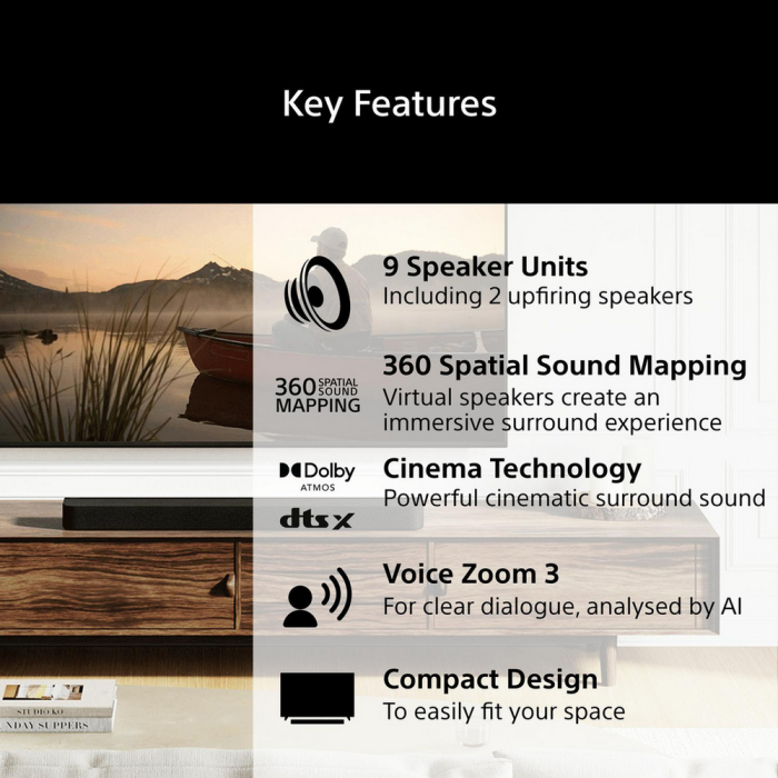 Sony HTA7100.CEK Dolby Atmos 7-Channel Soundbar Black