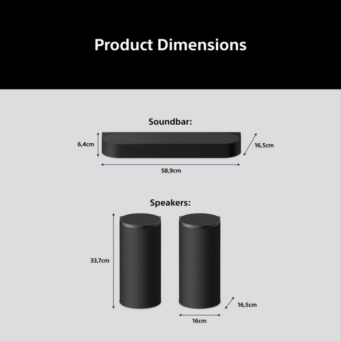 Sony BRAVIA 5.1 to 7.1ch Theatre Trio with Dolby Atmos