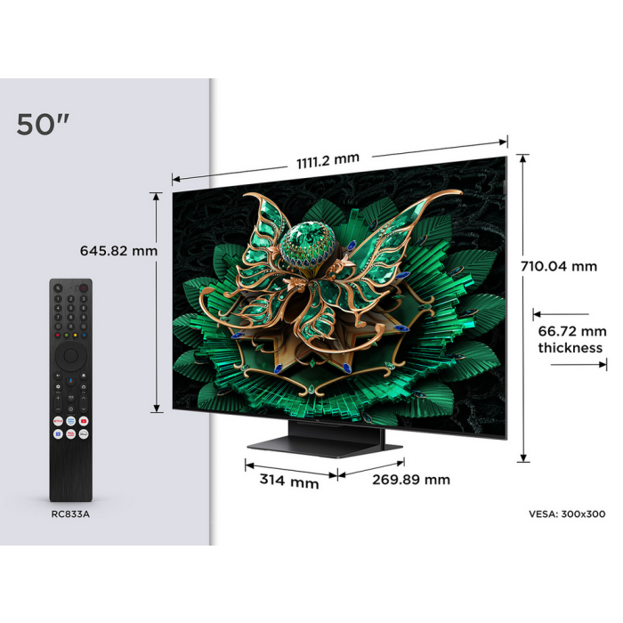 TCL 50C7K-UK 50-inch 4K QD-Mini LED TV