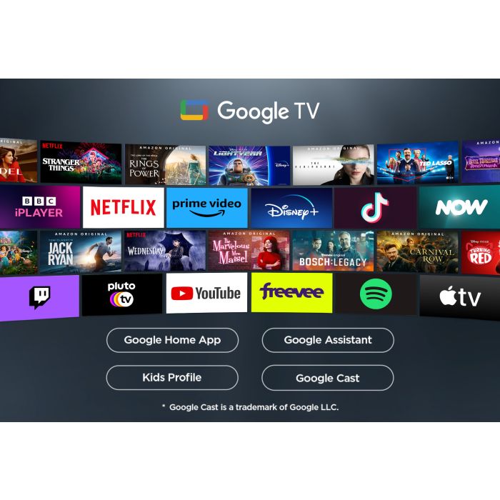 TCL 50P7K-UK 50inch 4K QLED Direct LED HDR Google TV