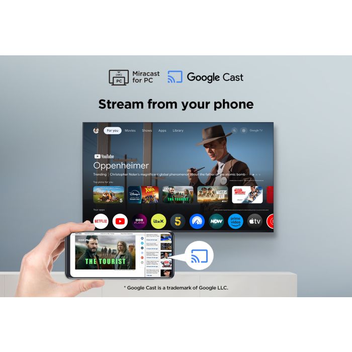 TCL 50P7K-UK 50inch 4K QLED Direct LED HDR Google TV