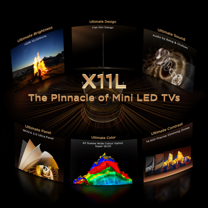 TCL 85X11L-UK 85-inch 4K Ultra HD SQD MINI LED TV