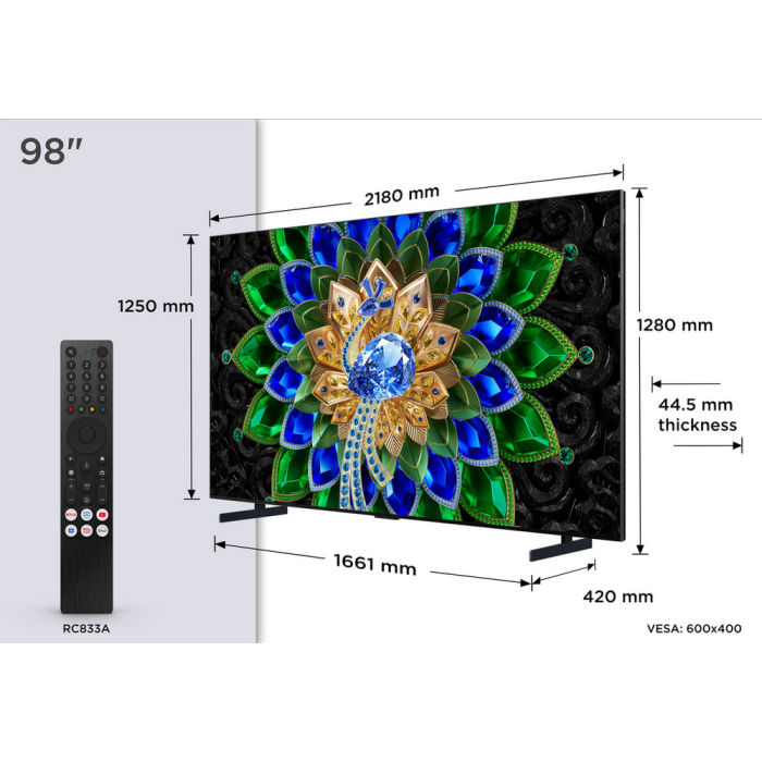 TCL 98A400U-UK 98-inch QD-Mini LED Television
