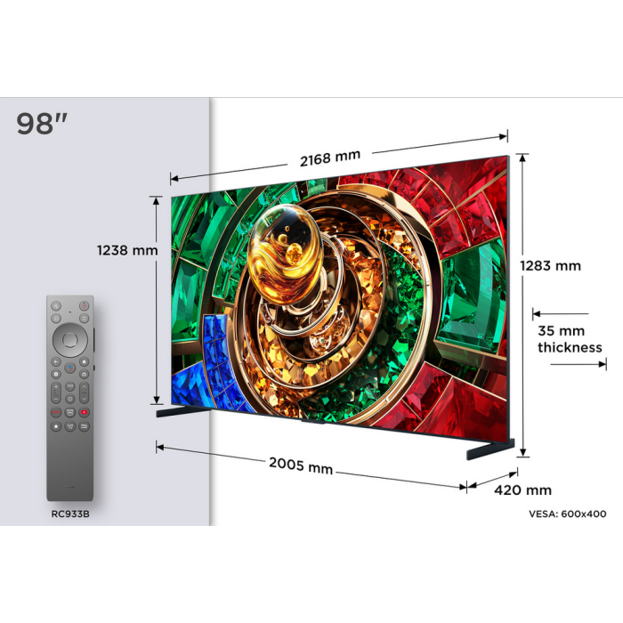 TCL 98RM9L-UK 98-inch 4K Ultra HD RGB Mini LED TV
