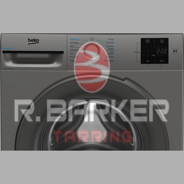 Beko BMN3WT3841S 8kg 1400 Spin RecycledTub Washing Machine - Silver