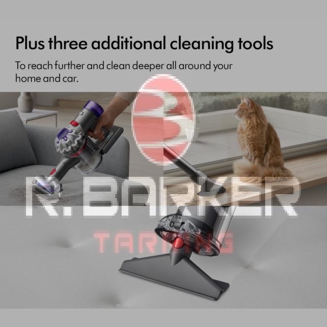 Dyson V8ABS-2023 Cordless Stick Vacuum Cleaner - 40 Minutes Run Time - Silver/Yellow