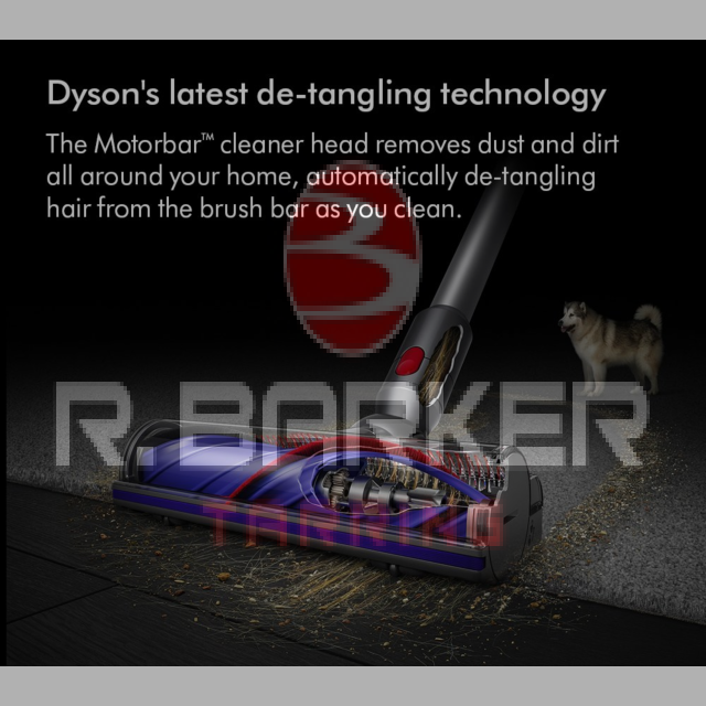 Dyson V8ABS-2023 Cordless Stick Vacuum Cleaner - 40 Minutes Run Time - Silver/Yellow