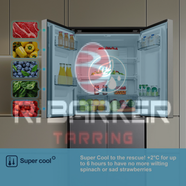 Fridgemaster MQ79395ES 79.4cm No Frost Fridge Freezer
