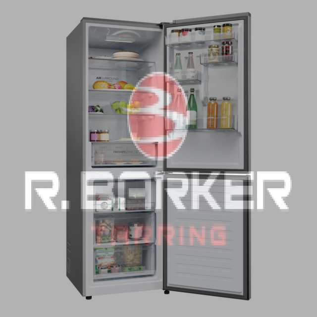 Haier HDPR3618DNPK 355L No Frost Fridge Freezer Stainless