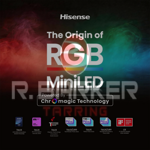 Hisense 100UR8STUK 4K Ultra HD RGB MiniLED TV Black
