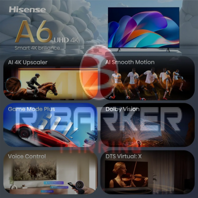 Hisense 43A6STUK 43 inch 4K AI Smart TV Black