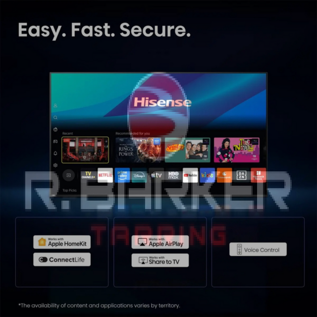 Hisense 43E7STUK 4K Ultra HD 144Hz Hi-QLED TV Black