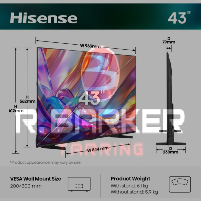 Hisense 43Q7STUK PRO 43in 4K Ultra HD Smart TV