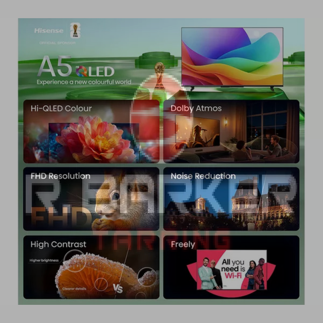 Hisense 50A5STUK 50inch Hi-QLED Full HD Smart TV Black