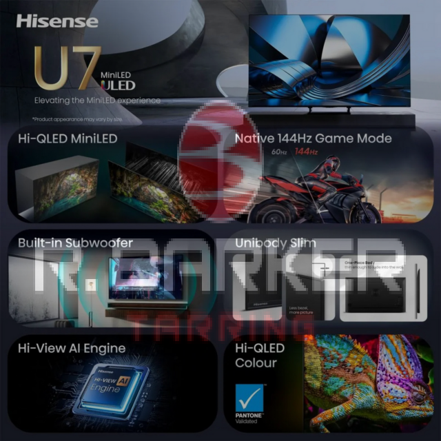 Hisense 50U7STUK 50-inch MiniLED 4K 144Hz Smart TV