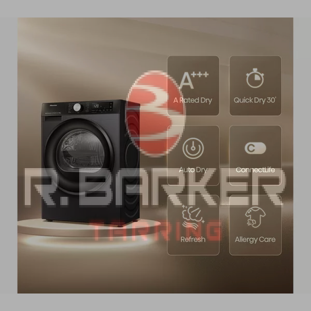 Hisense DH3S802BB3 8kg Heat Pump WiFi Tumble Dryer