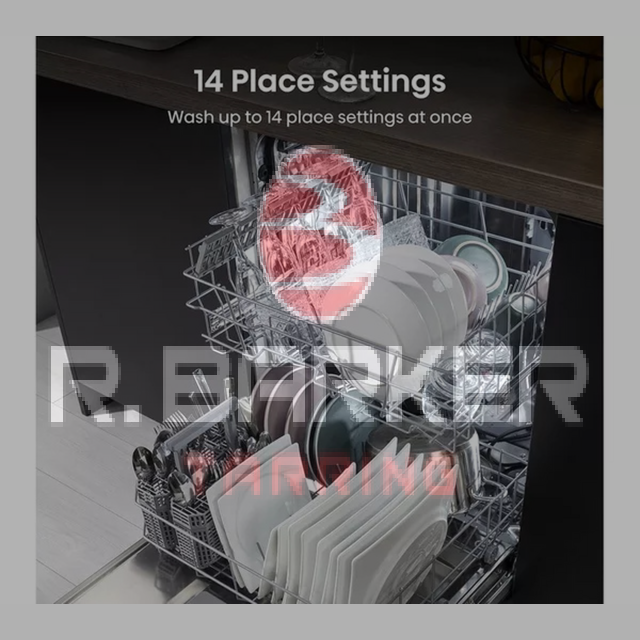Hisense HS642D90XUK Dishwasher 14 Place Settings Steel