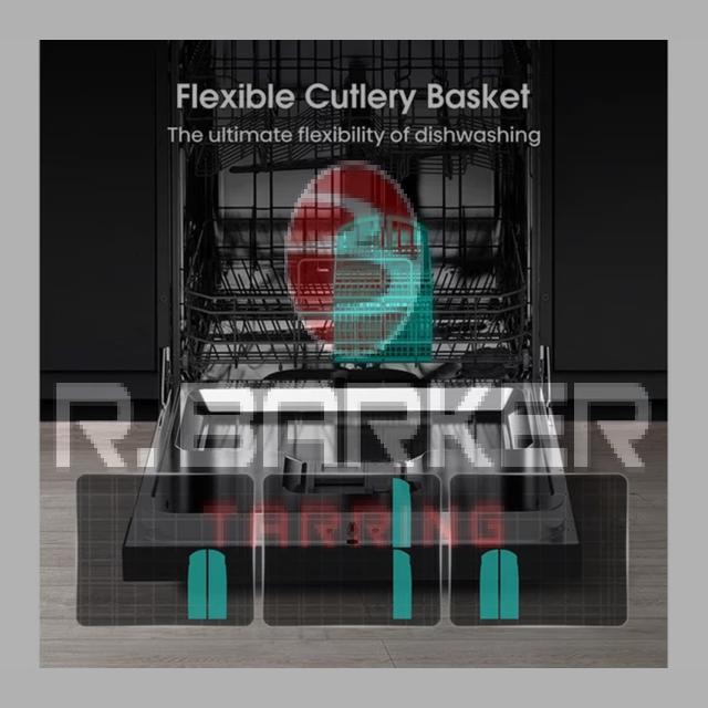 Hisense HS642D90XUK Dishwasher 14 Place Settings Steel