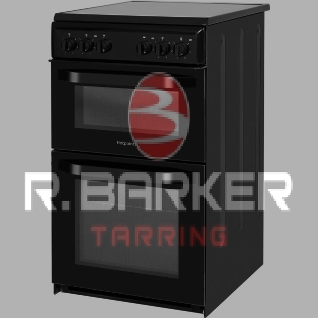 Hotpoint HD5V92KCB 50cm Twin Cavity Electric Cooker - Black