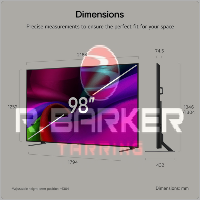 LG 98NU900B6LB 98 inch 4K QNED AI Smart TV