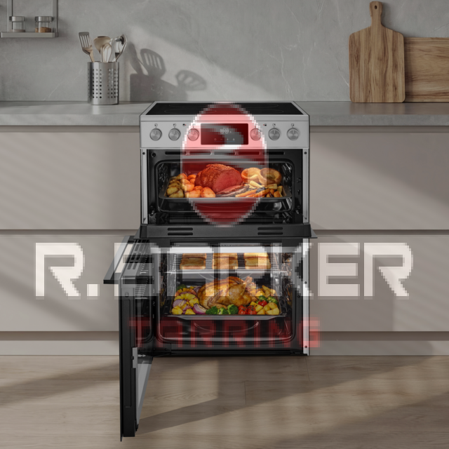 Midea MFO24EME4R118-WH 60cm Double Oven Cooker White