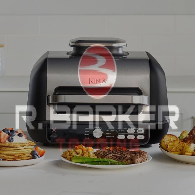Ninja AG651UK Foodi MAX PRO Health Grill Flat Plate + Air Fryer - Black
