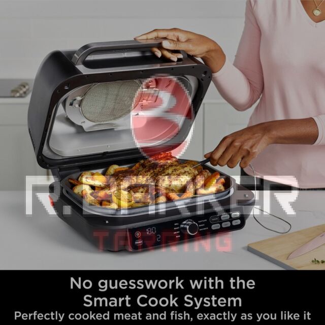 Ninja AG651UK Foodi MAX PRO Health Grill Flat Plate + Air Fryer - Black