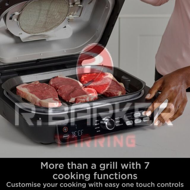 Ninja AG651UK Foodi MAX PRO Health Grill Flat Plate + Air Fryer - Black
