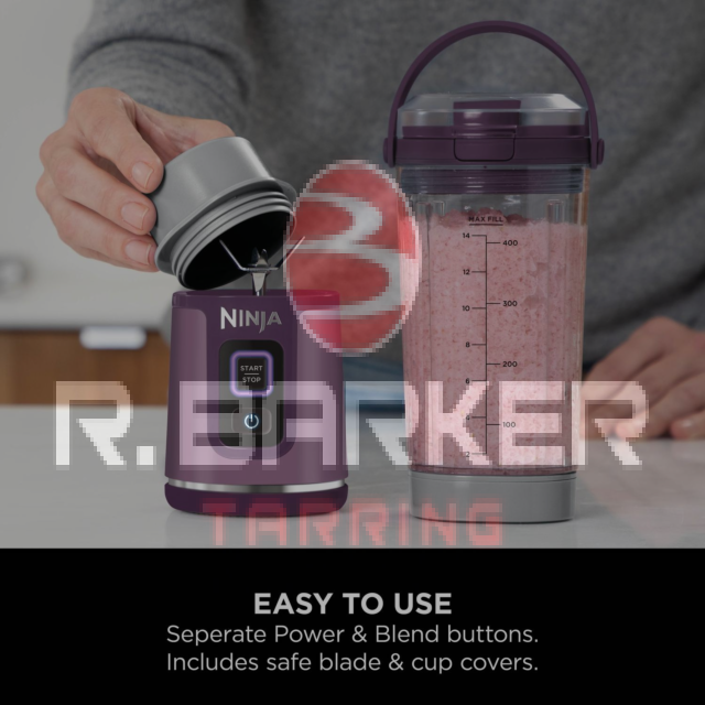 Ninja BC151UKPR Cordless Portable Blender with USB-C