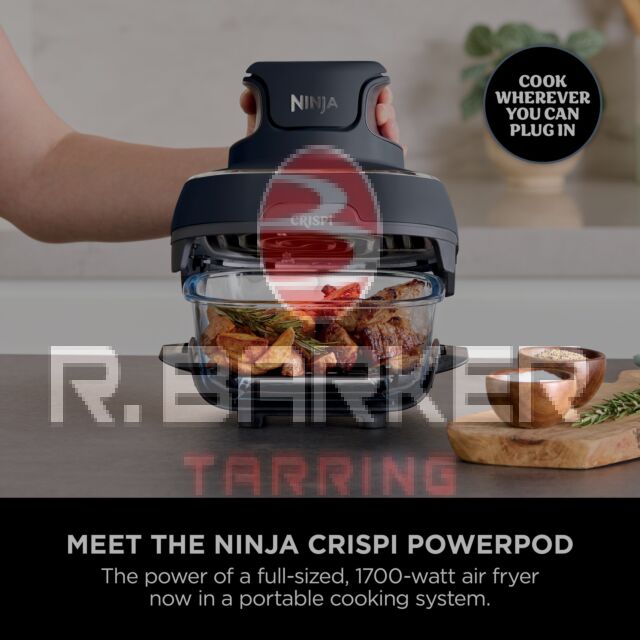 Ninja FN101UKGY CRISPi 4-in-1 Portable Air Fryer - Cyberspace Blue