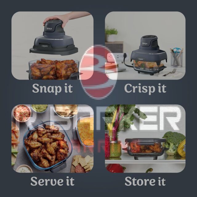 Ninja FN101UKGY CRISPi 4-in-1 Portable Air Fryer - Cyberspace Blue