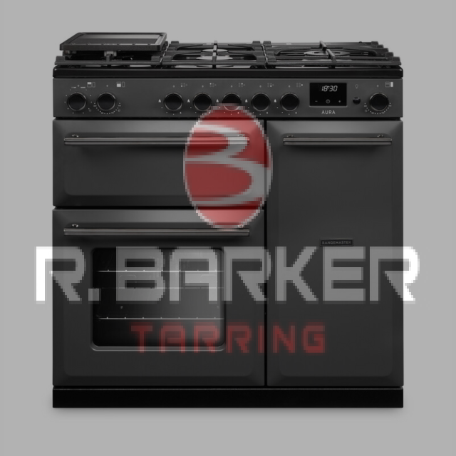 Rangemaster AURA90DFP Duel Fuel Cooker Slate Onyx Trim