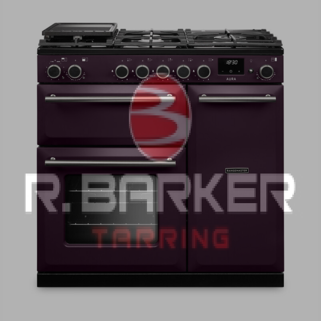 Rangemaster AURA90DFP Dual Fuel Cooker Plum 90cm