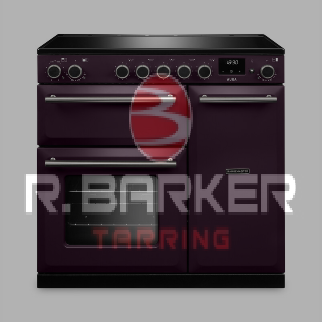 Rangemaster AURA90EIP/19338 90cm Induction Range Cooker - Plum with Brushed Nickel trim | Rangemaster | Brands | Euronics Site