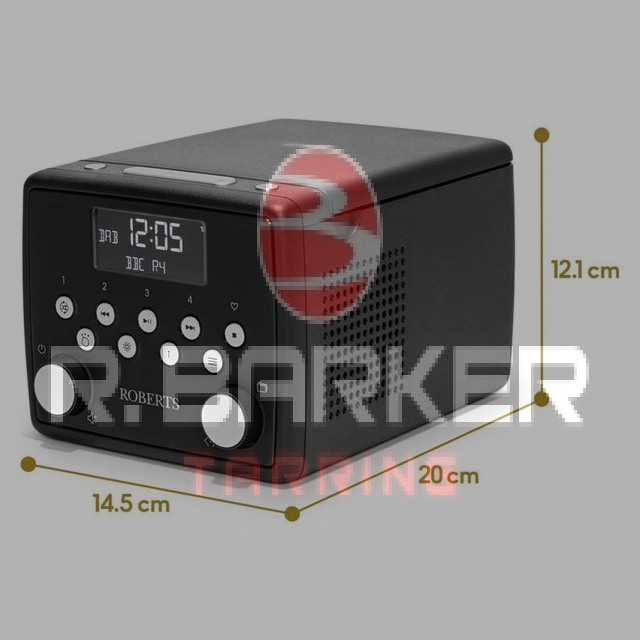 Roberts Sound 49 DAB+/FM Clock Radio with Bluetooth - Black
