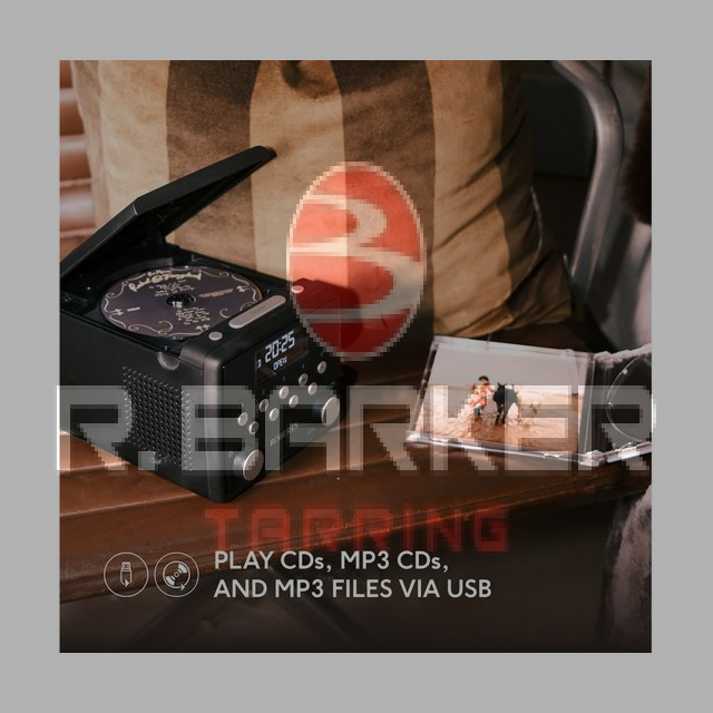 Roberts Sound 49 DAB+/FM Clock Radio with Bluetooth - Black