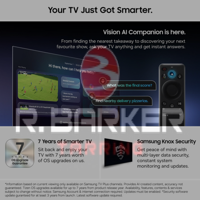 Samsung QE55S90HAEXXU 55inch OLED Smart TV with AI Processor